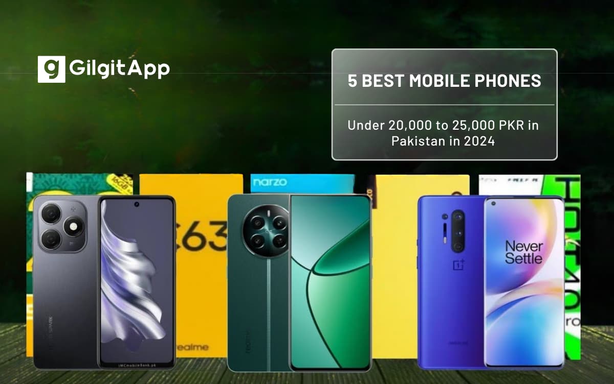 5 Best Mobile Phones Under 20,000 to 25,000 PKR  in Pakistan in 2024