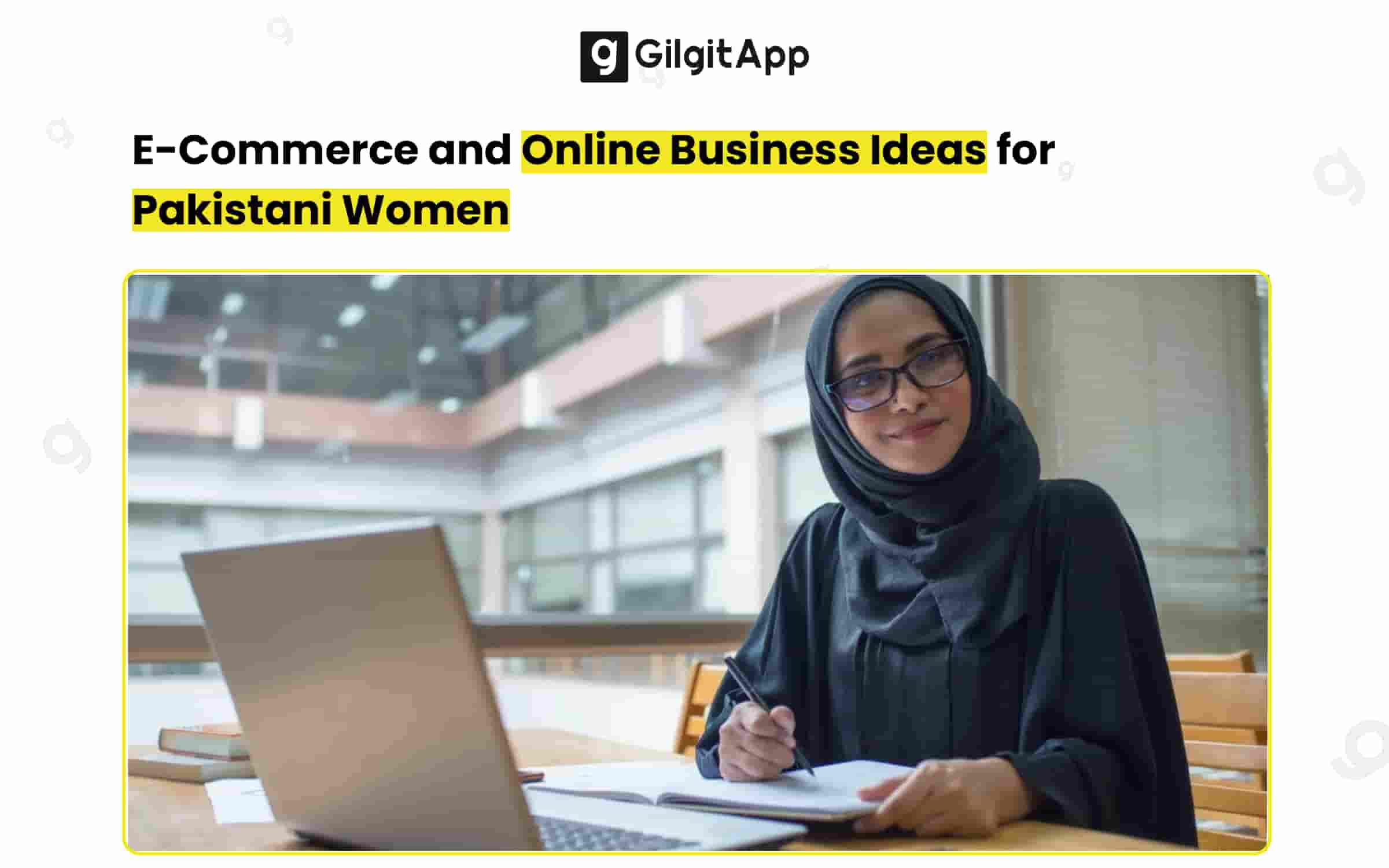 E-Commerce and Online Business Ideas for Pakistani Women