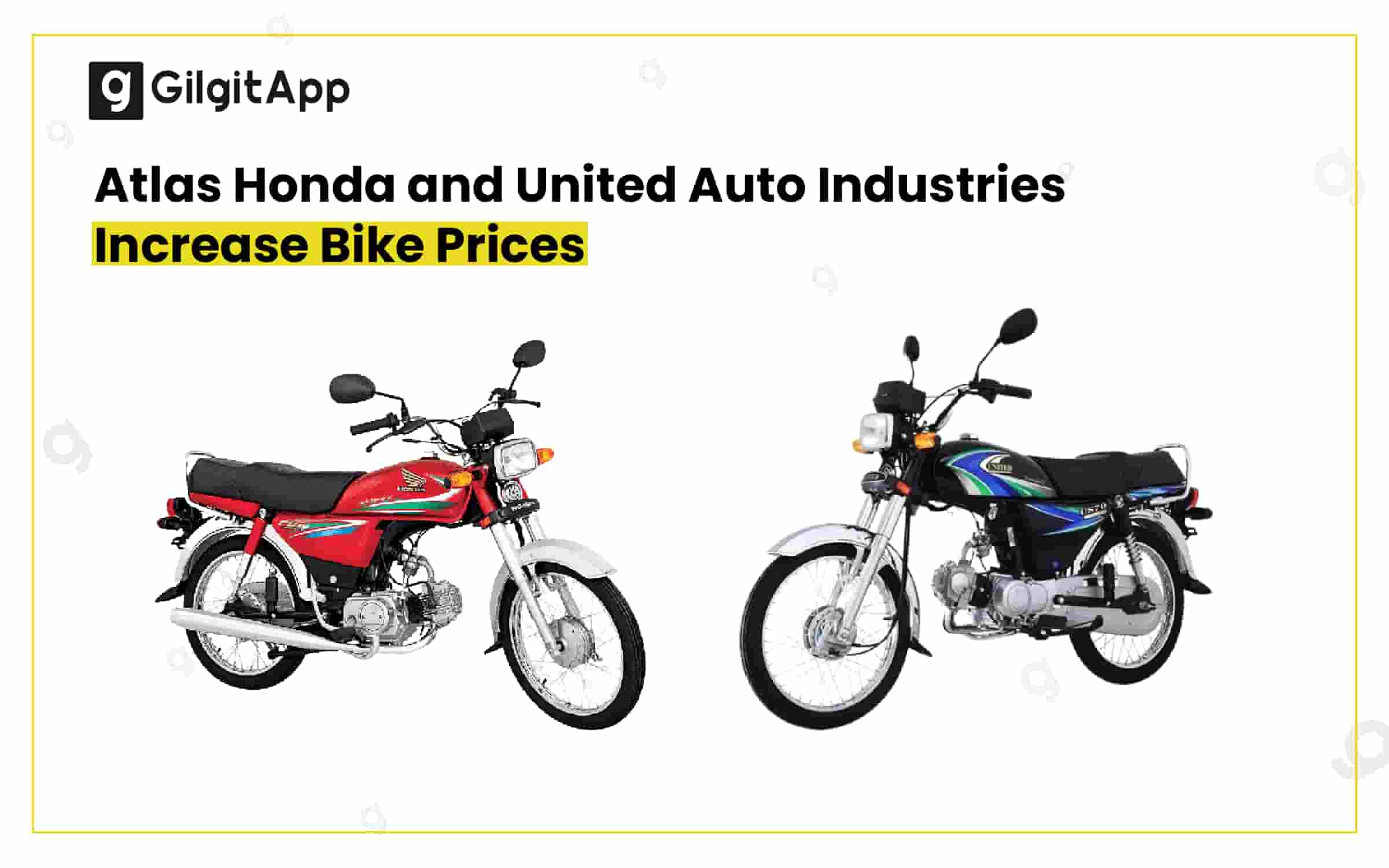 Atlas Honda and United Auto Industries Increase Bike Prices