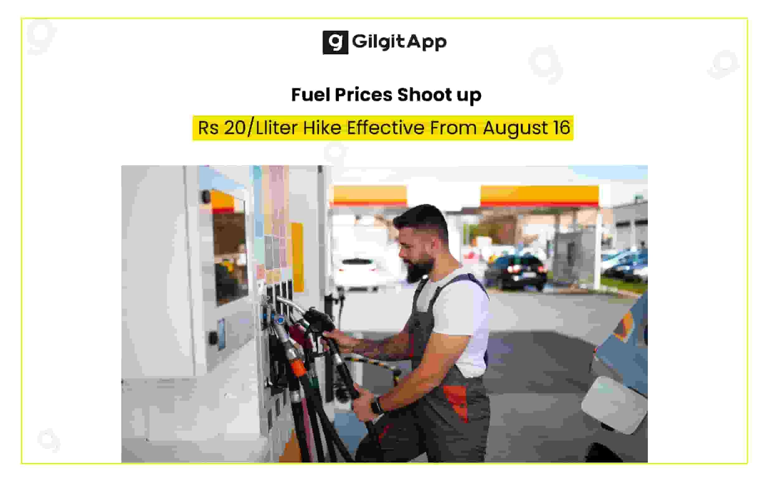 Fuel Prices Shoot up Rs 20/Lliter Hike Effective From August 16