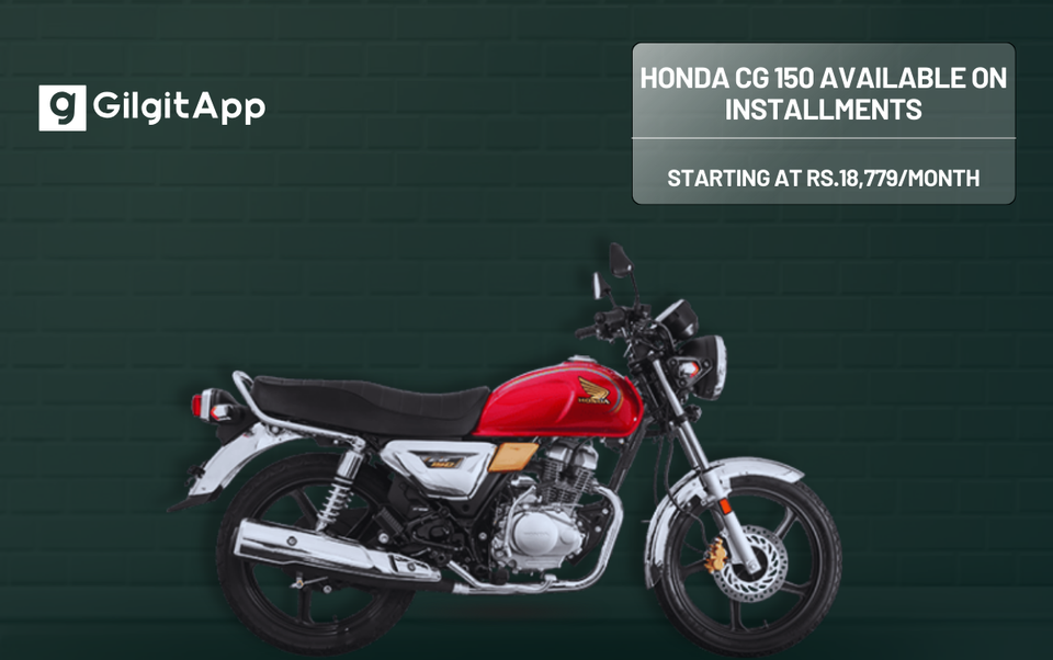 Honda CG 150 Available on Installments – Starting at Rs.18,779/Month